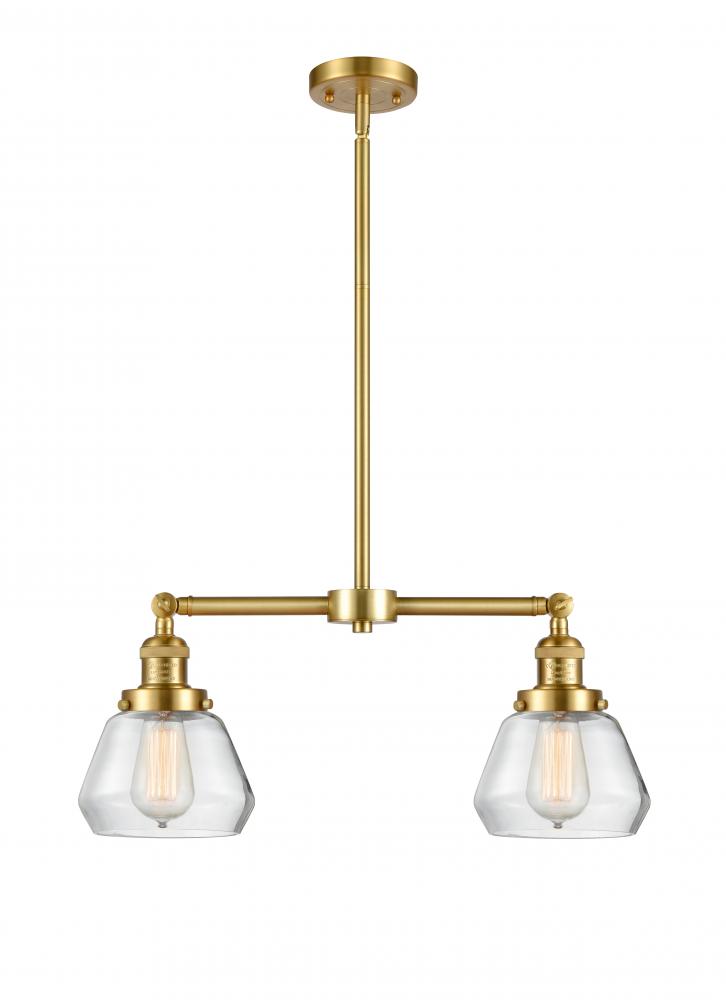 Fulton - 2 Light - 21 inch - Satin Gold - Stem Hung - Island Light