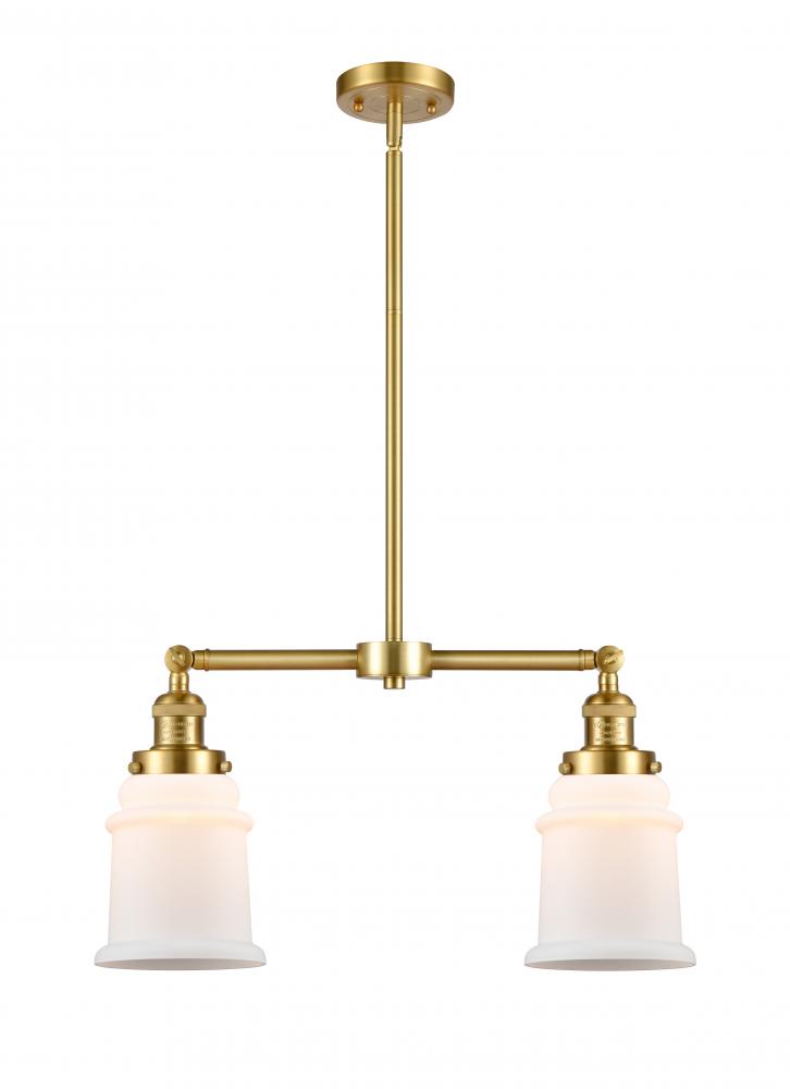 Canton - 2 Light - 21 inch - Satin Gold - Stem Hung - Island Light