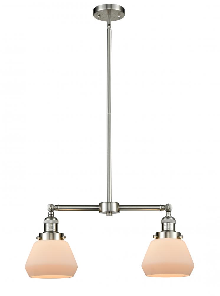 Fulton - 2 Light - 21 inch - Brushed Satin Nickel - Stem Hung - Island Light