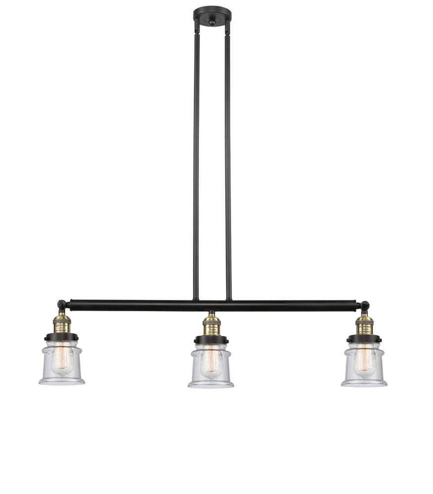 Canton - 3 Light - 39 inch - Black Antique Brass - Stem Hung - Island Light