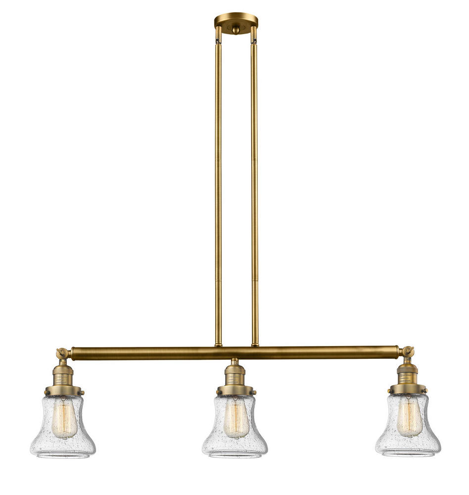 Bellmont - 3 Light - 39 inch - Brushed Brass - Stem Hung - Island Light