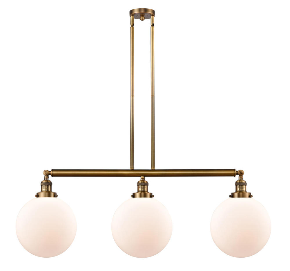 Beacon - 3 Light - 42 inch - Brushed Brass - Stem Hung - Island Light