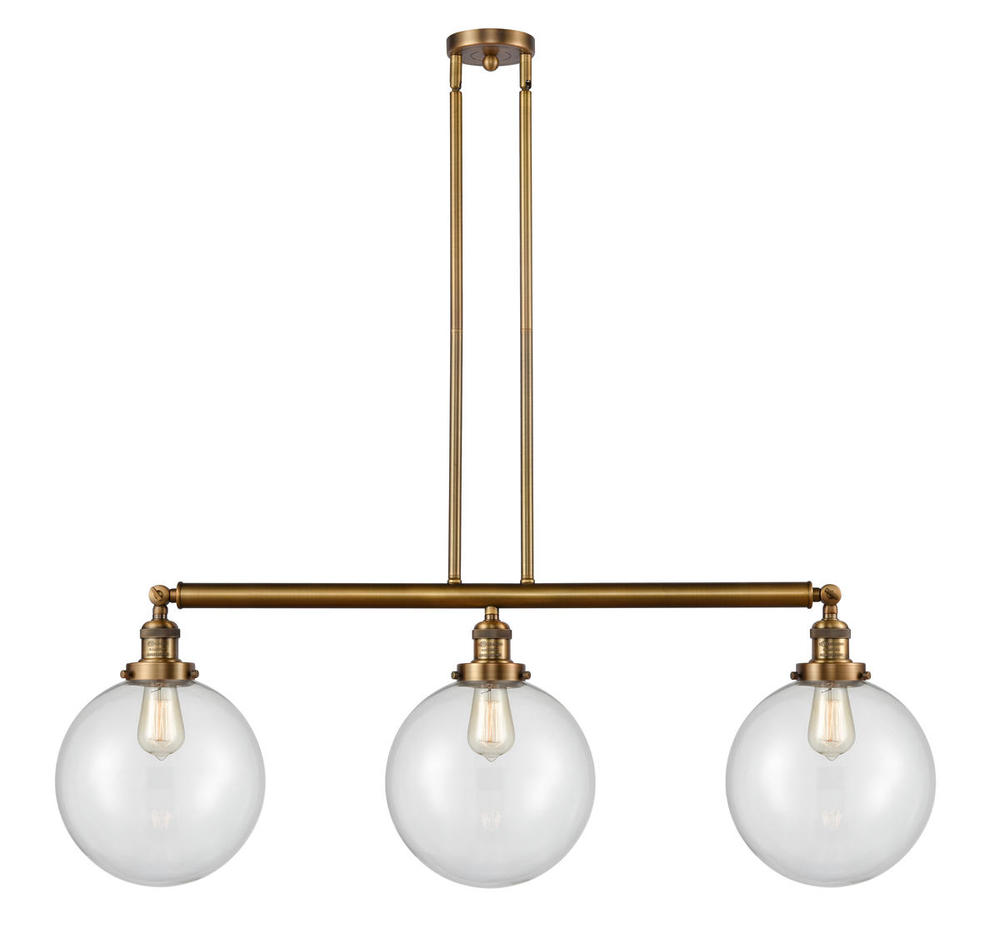 Beacon - 3 Light - 42 inch - Brushed Brass - Stem Hung - Island Light