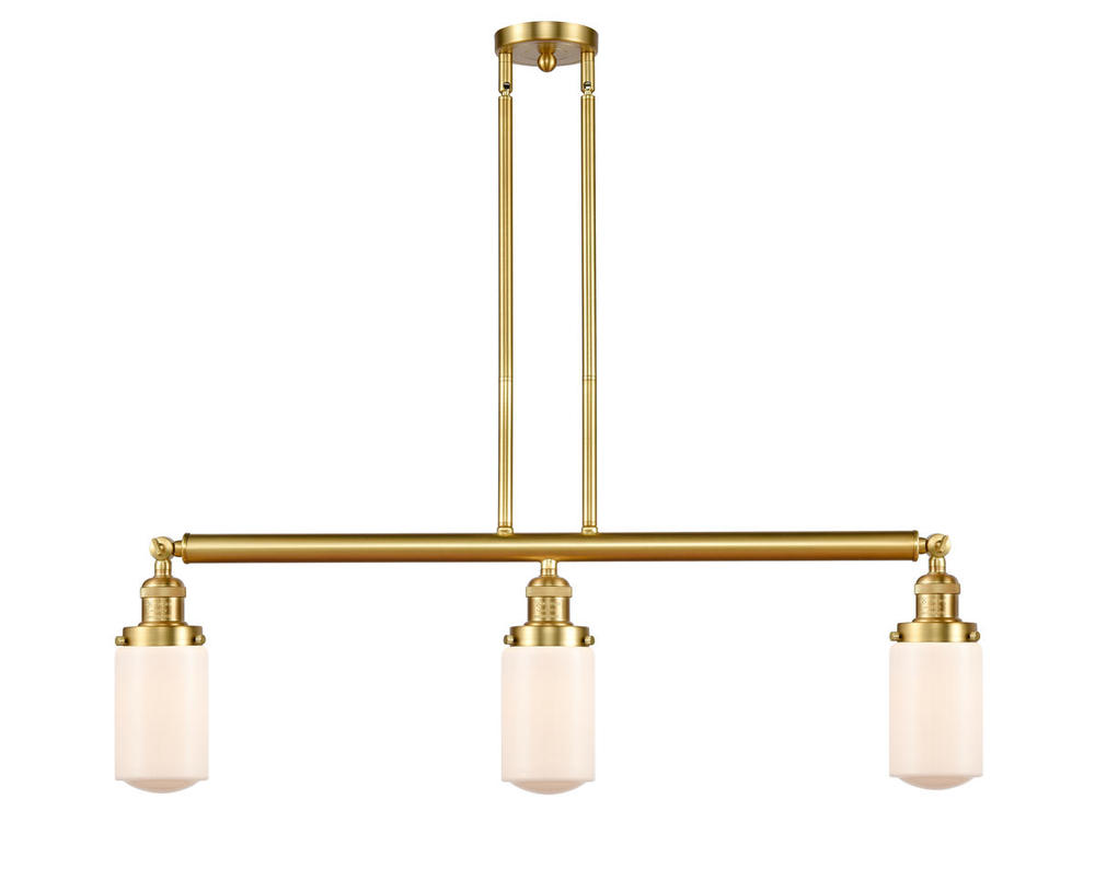 Dover - 3 Light - 37 inch - Satin Gold - Stem Hung - Island Light