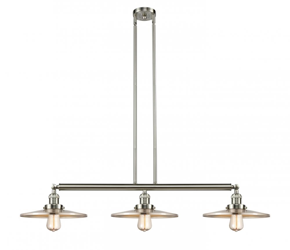 Appalachian - 3 Light - 45 inch - Brushed Satin Nickel - Stem Hung - Island Light