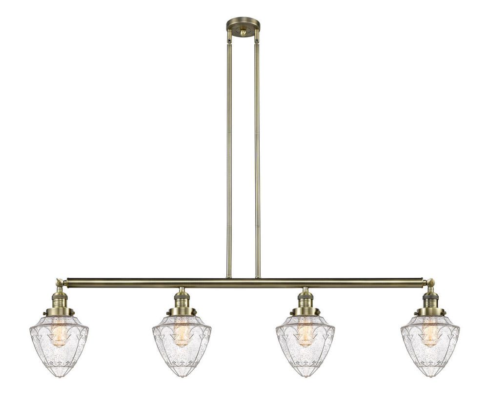 Bullet - 4 Light - 50 inch - Antique Brass - Stem Hung - Island Light