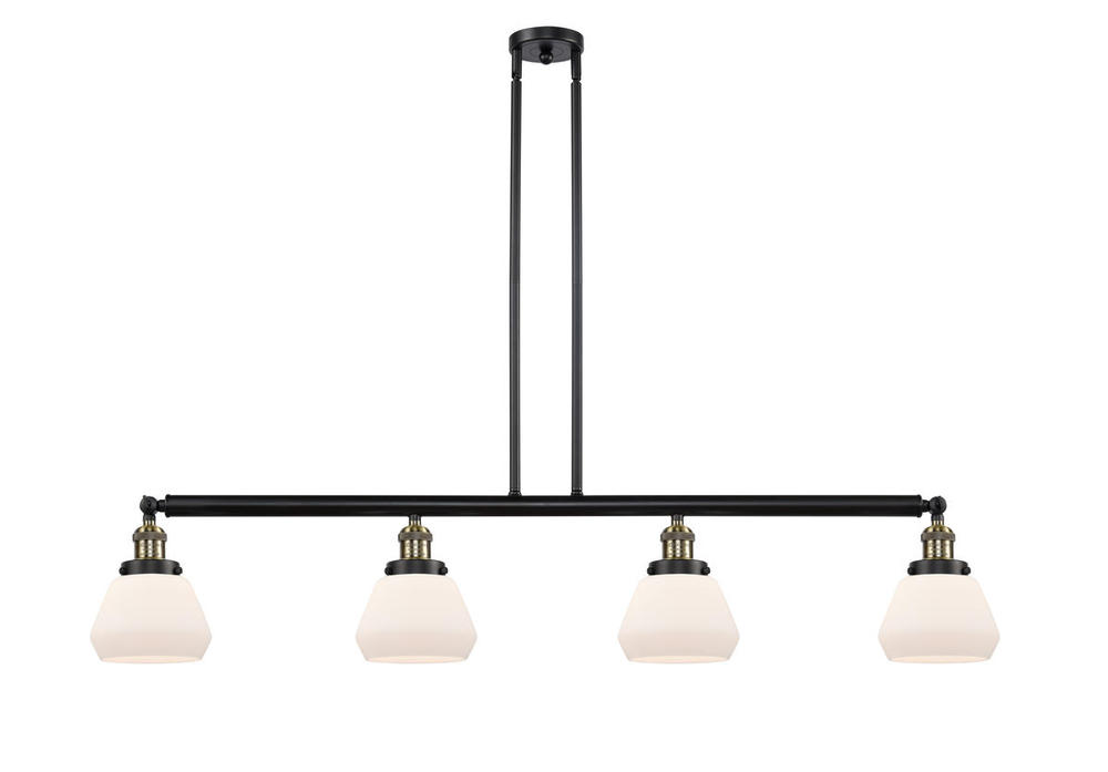 Fulton - 4 Light - 51 inch - Black Antique Brass - Stem Hung - Island Light