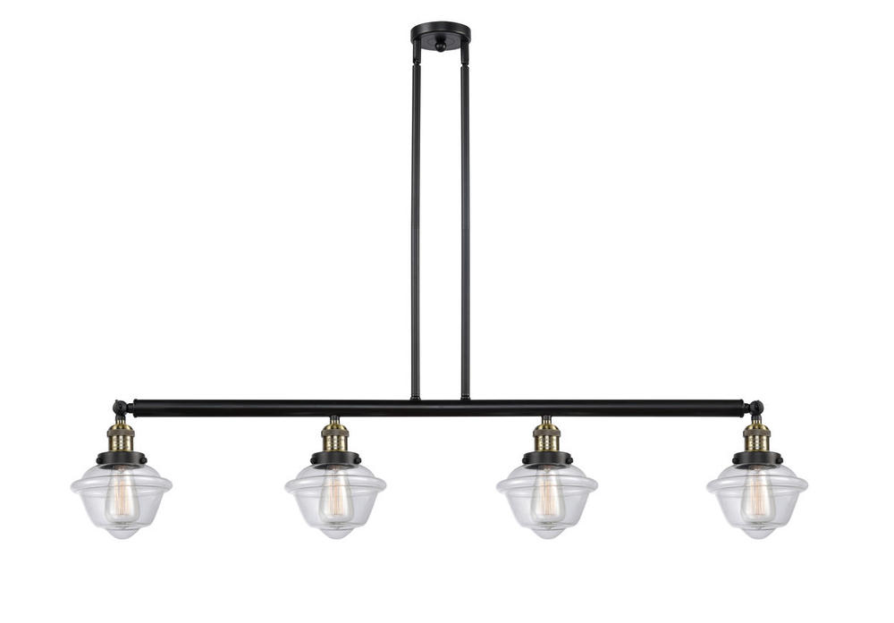 Oxford - 4 Light - 52 inch - Black Antique Brass - Stem Hung - Island Light