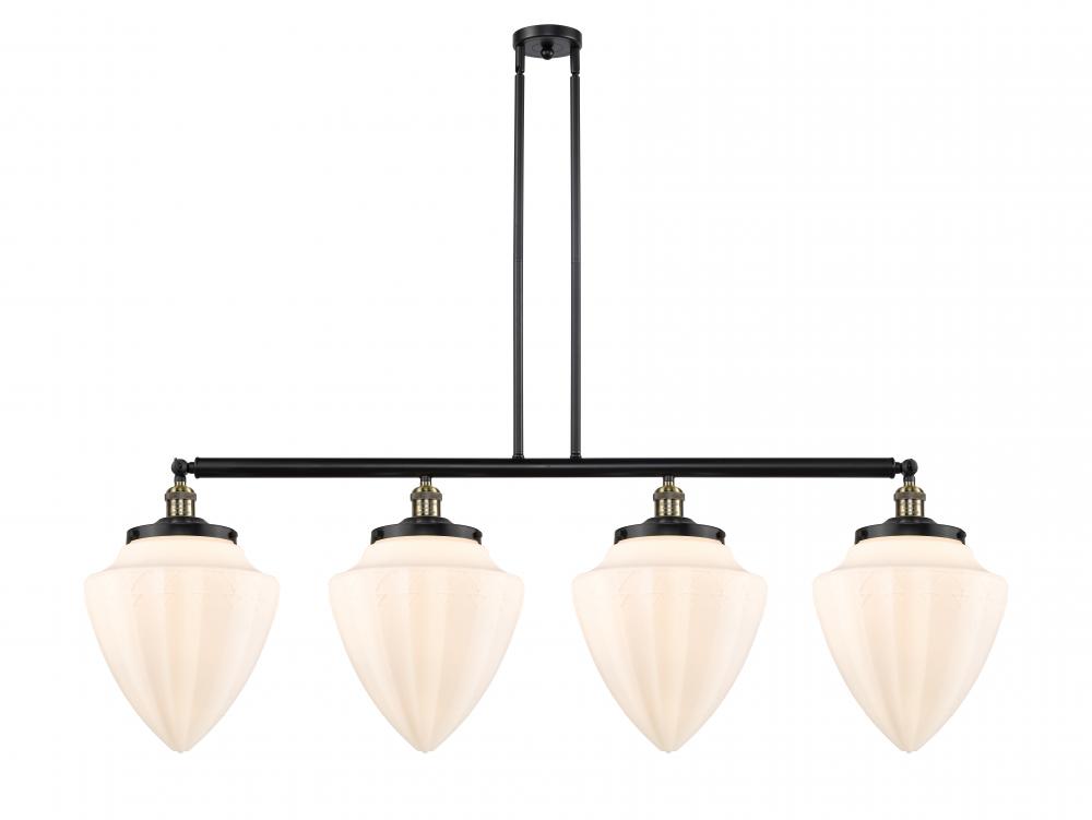 Bullet - 4 Light - 50 inch - Black Antique Brass - Stem Hung - Island Light