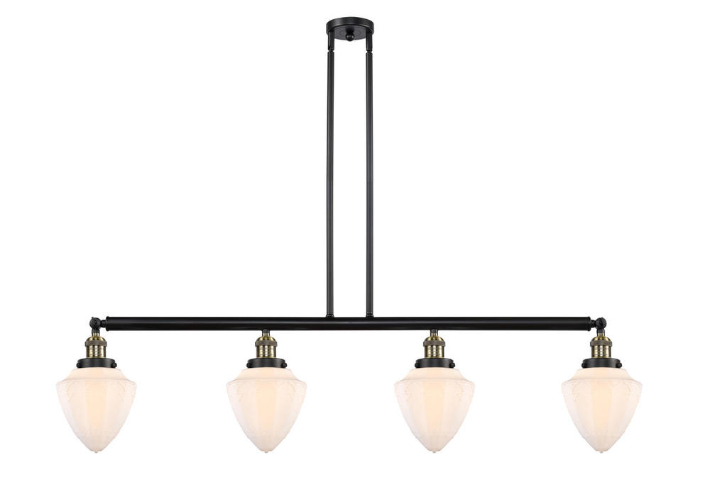 Bullet - 4 Light - 50 inch - Black Antique Brass - Stem Hung - Island Light