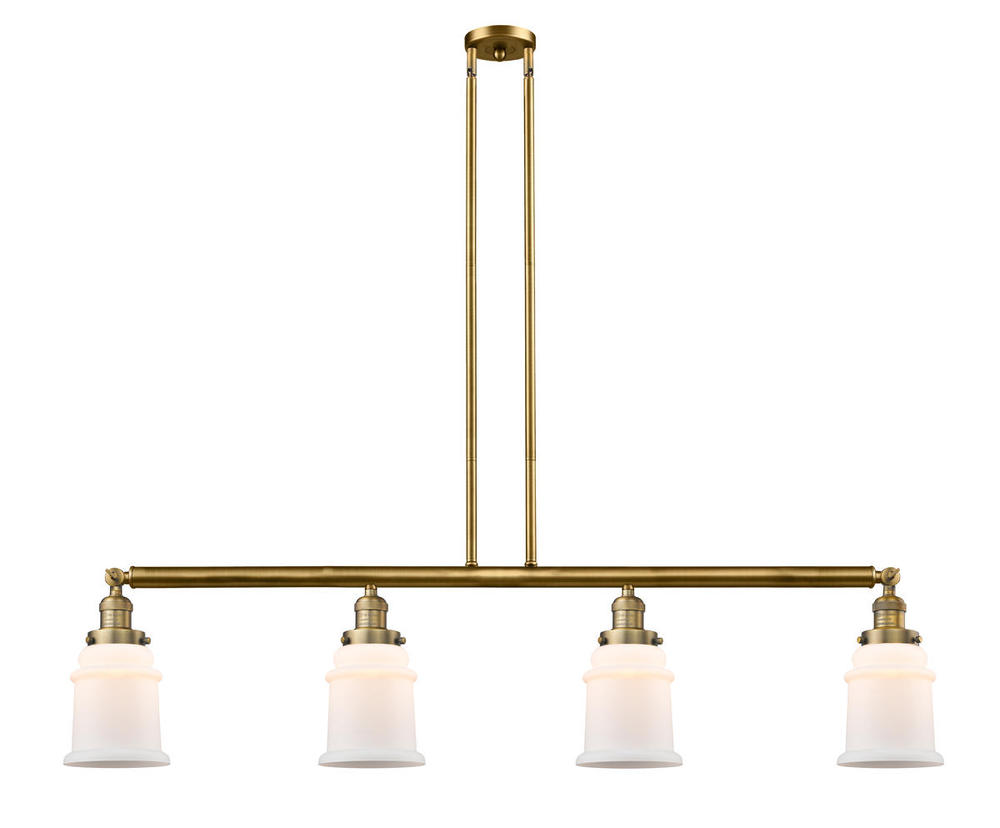 Canton - 4 Light - 51 inch - Brushed Brass - Stem Hung - Island Light