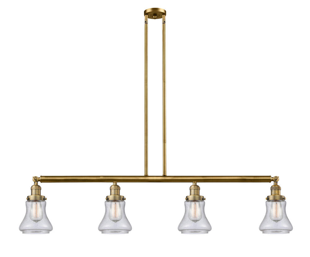 Bellmont - 4 Light - 51 inch - Brushed Brass - Stem Hung - Island Light