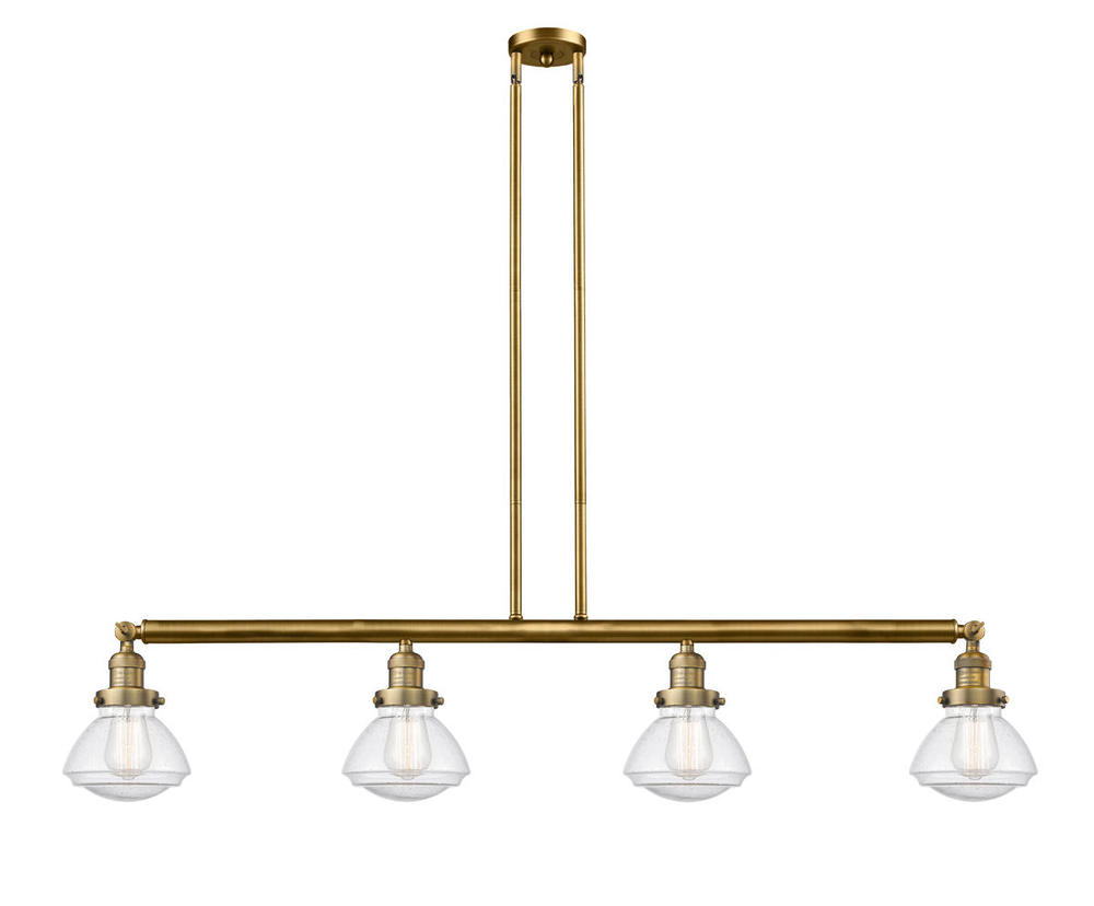 Olean - 4 Light - 51 inch - Brushed Brass - Stem Hung - Island Light