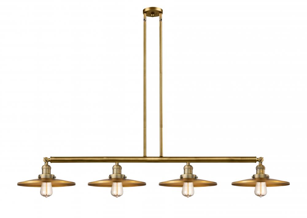 Appalachian - 4 Light - 57 inch - Brushed Brass - Stem Hung - Island Light