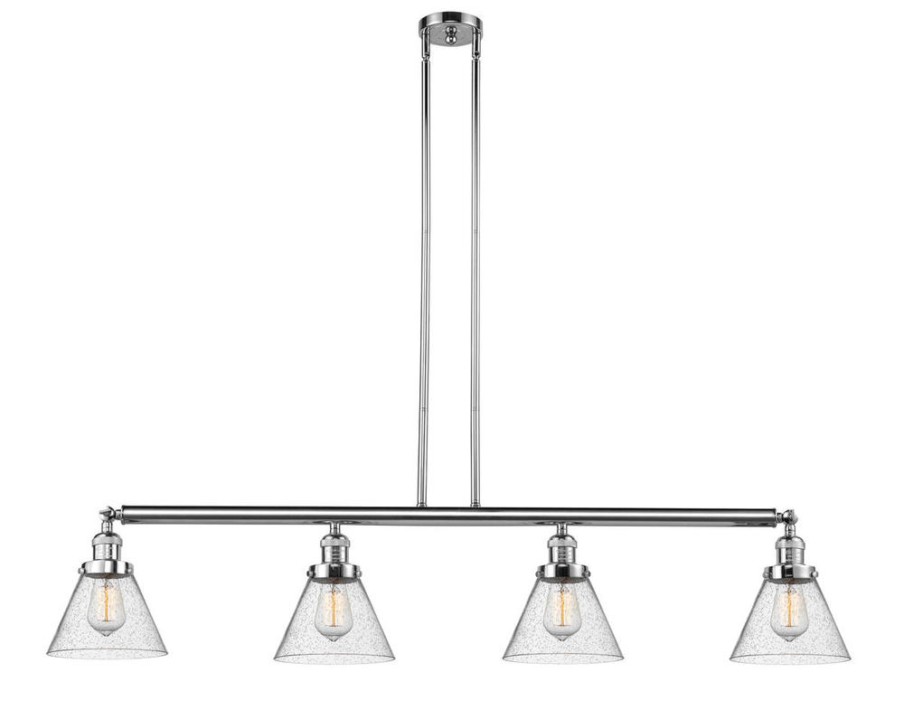 Cone - 4 Light - 52 inch - Polished Chrome - Stem Hung - Island Light