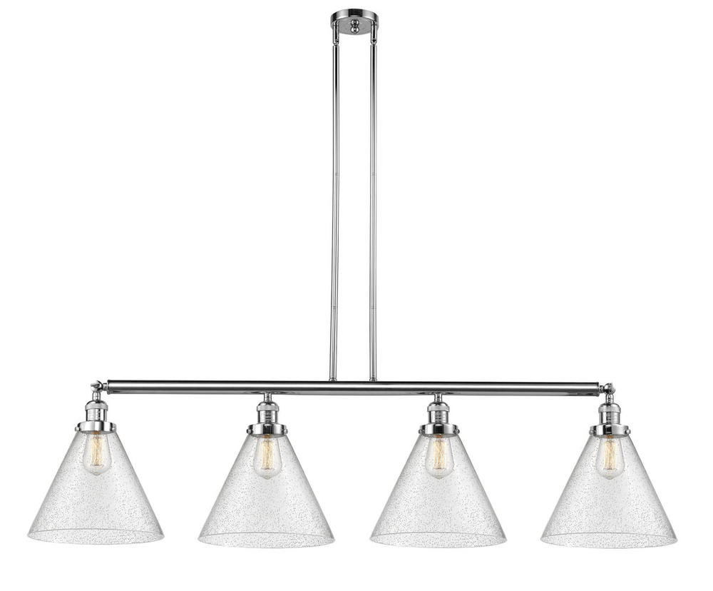 Cone - 4 Light - 56 inch - Polished Chrome - Stem Hung - Island Light