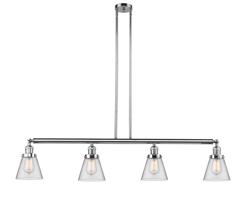 Cone - 4 Light - 51 inch - Polished Chrome - Stem Hung - Island Light