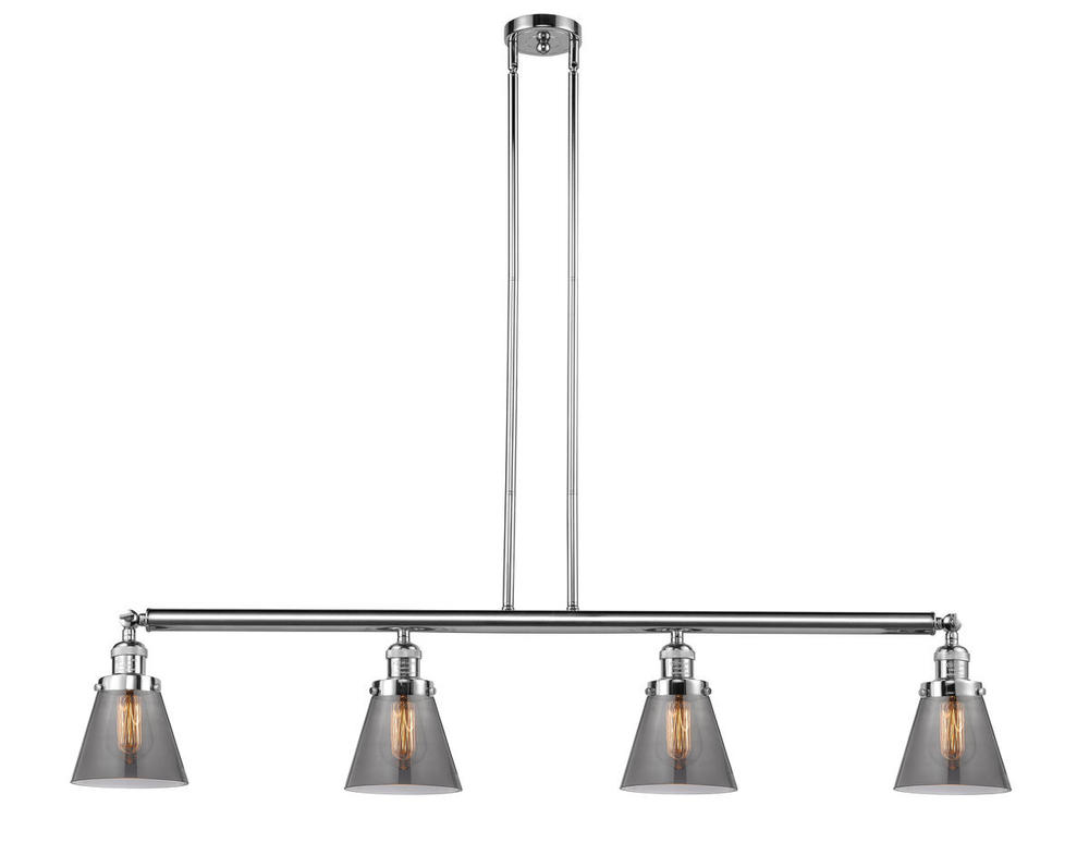 Cone - 4 Light - 51 inch - Polished Chrome - Stem Hung - Island Light