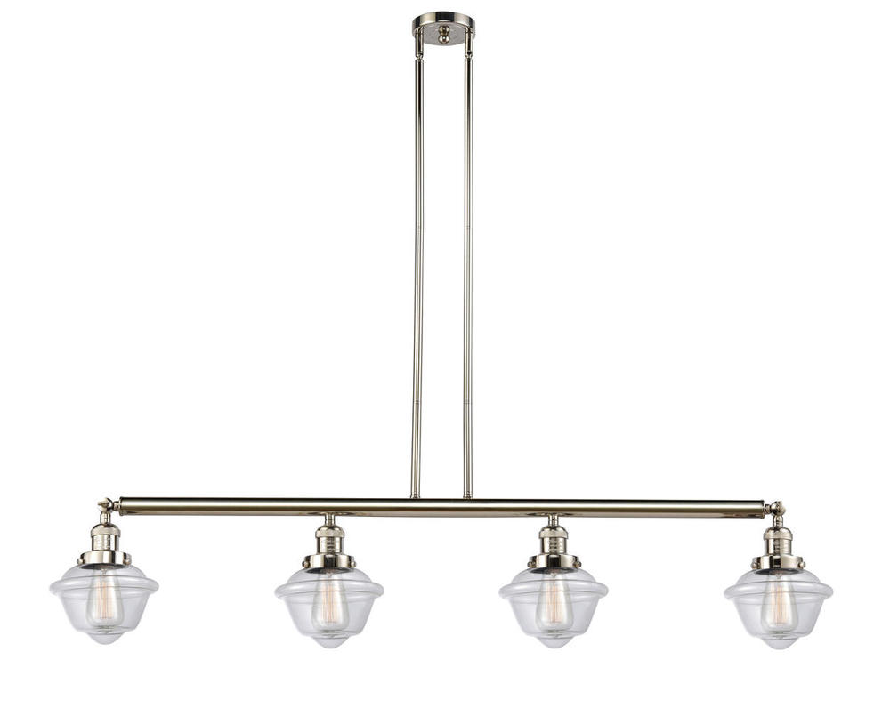 Oxford - 4 Light - 52 inch - Polished Nickel - Stem Hung - Island Light