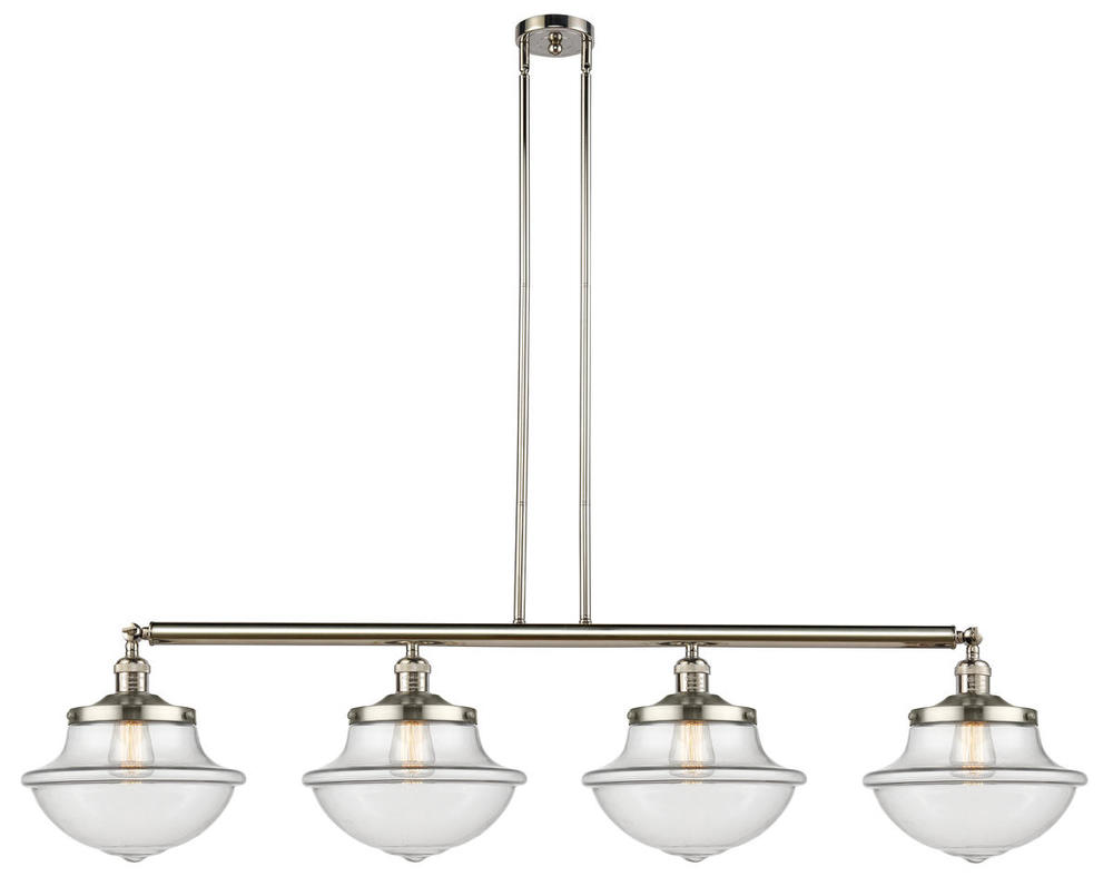 Oxford - 4 Light - 54 inch - Polished Nickel - Stem Hung - Island Light