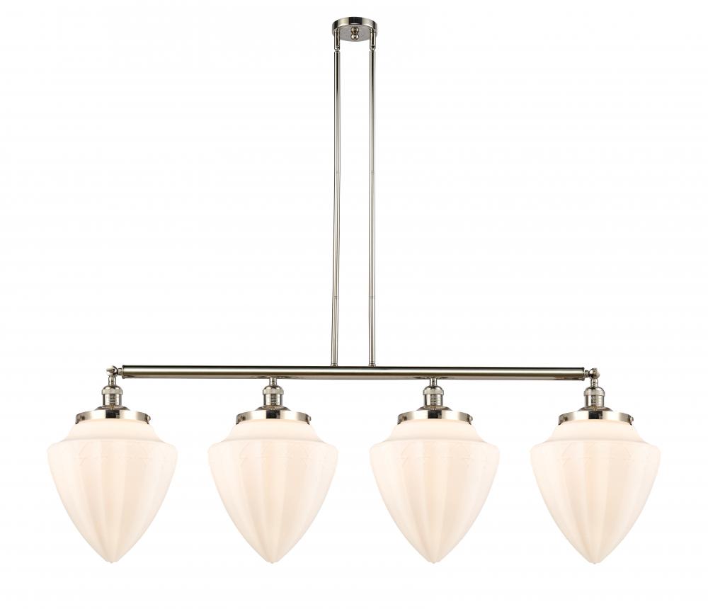 Bullet - 4 Light - 50 inch - Polished Nickel - Stem Hung - Island Light