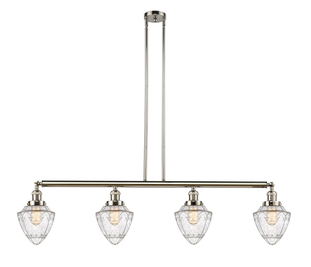 Bullet - 4 Light - 50 inch - Polished Nickel - Stem Hung - Island Light