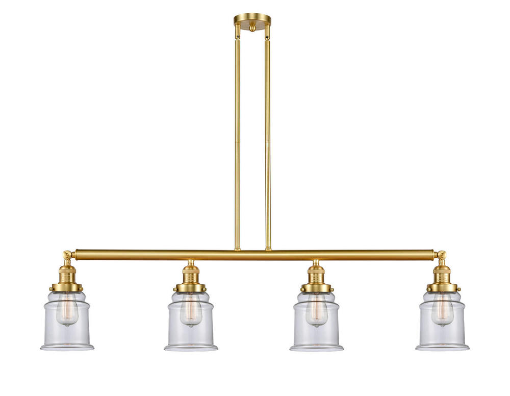 Canton - 4 Light - 51 inch - Satin Gold - Stem Hung - Island Light