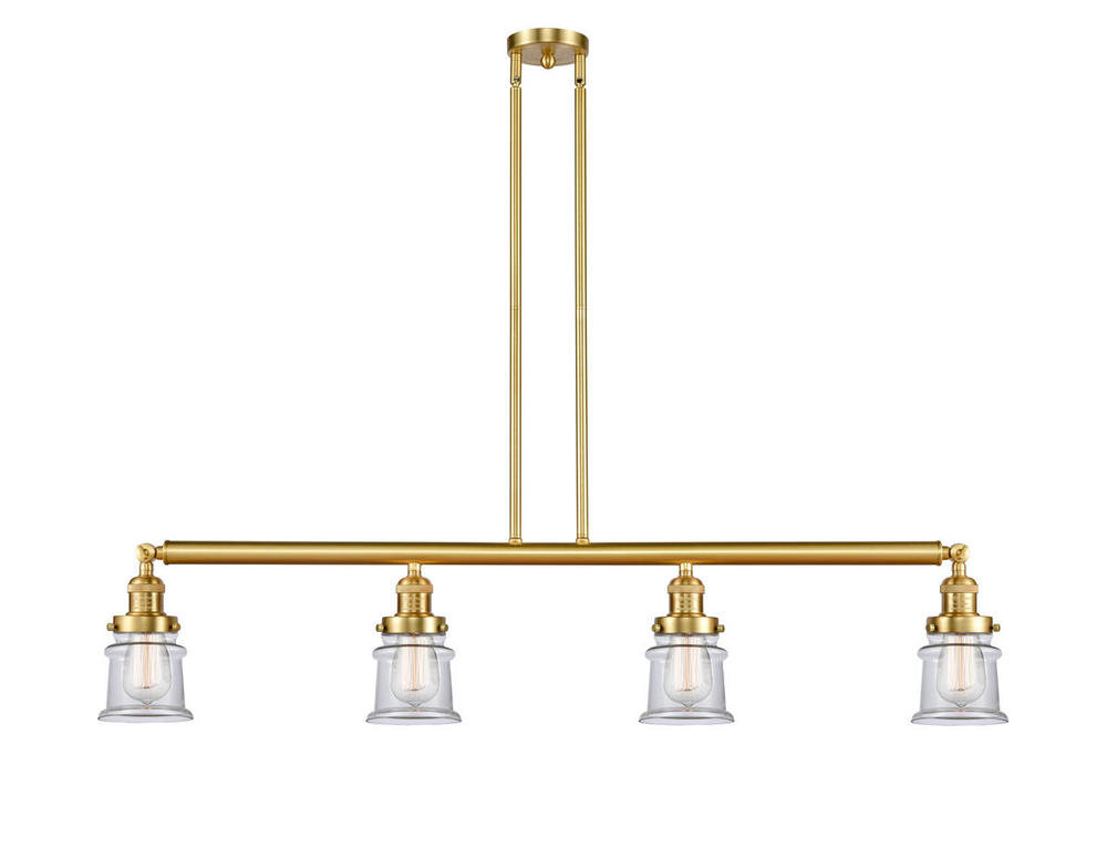 Canton - 4 Light - 51 inch - Satin Gold - Stem Hung - Island Light