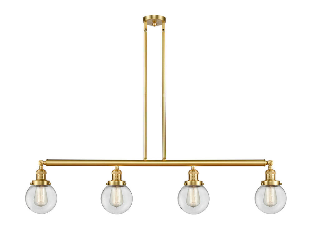 Beacon - 4 Light - 51 inch - Satin Gold - Stem Hung - Island Light