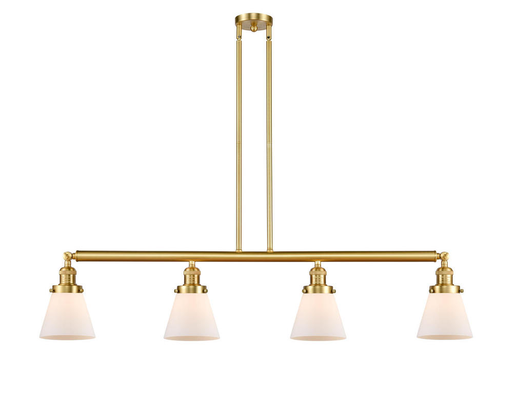 Cone - 4 Light - 51 inch - Satin Gold - Stem Hung - Island Light