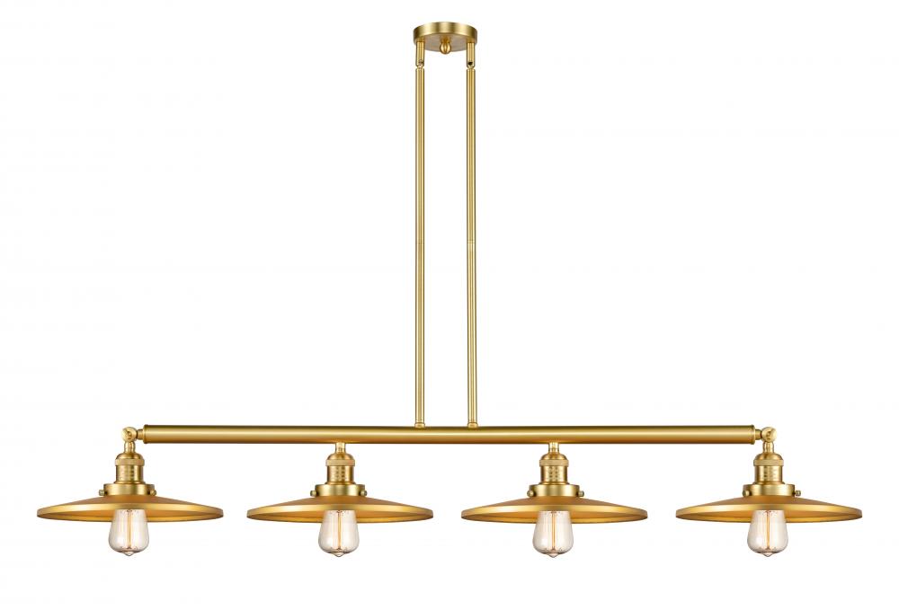 Appalachian - 4 Light - 57 inch - Satin Gold - Stem Hung - Island Light