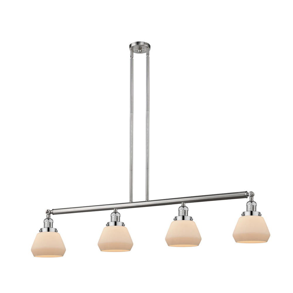 Fulton - 4 Light - 51 inch - Brushed Satin Nickel - Stem Hung - Island Light