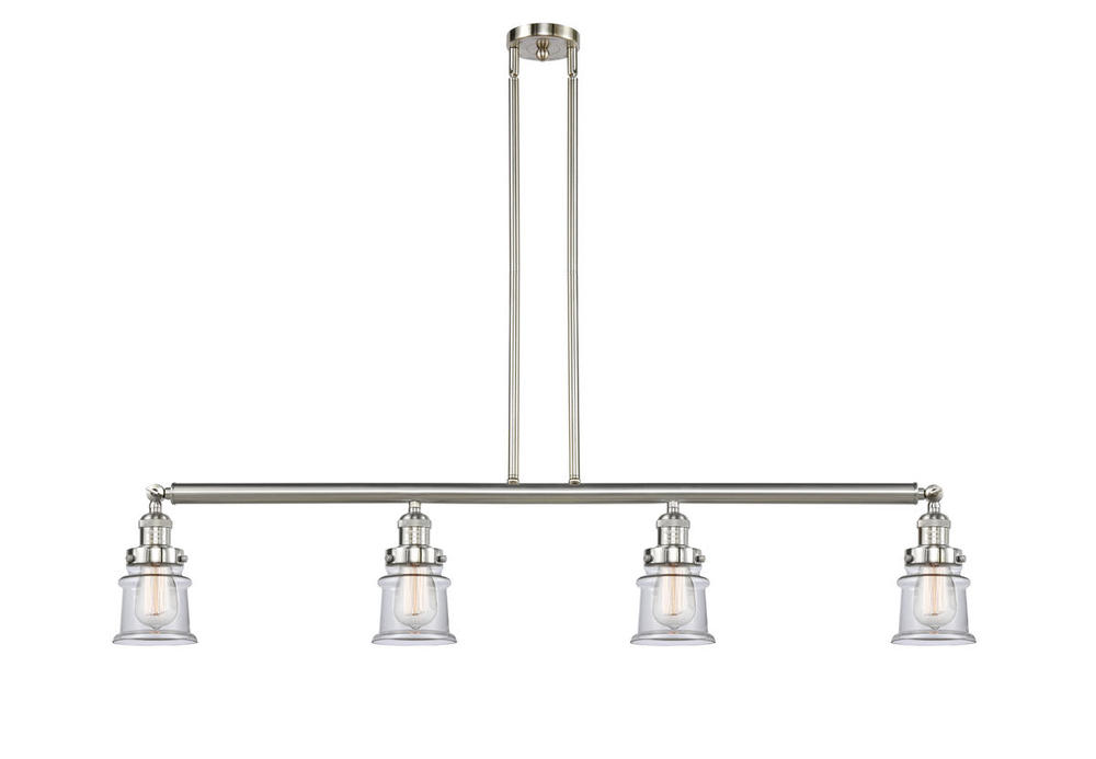 Canton - 4 Light - 51 inch - Brushed Satin Nickel - Stem Hung - Island Light