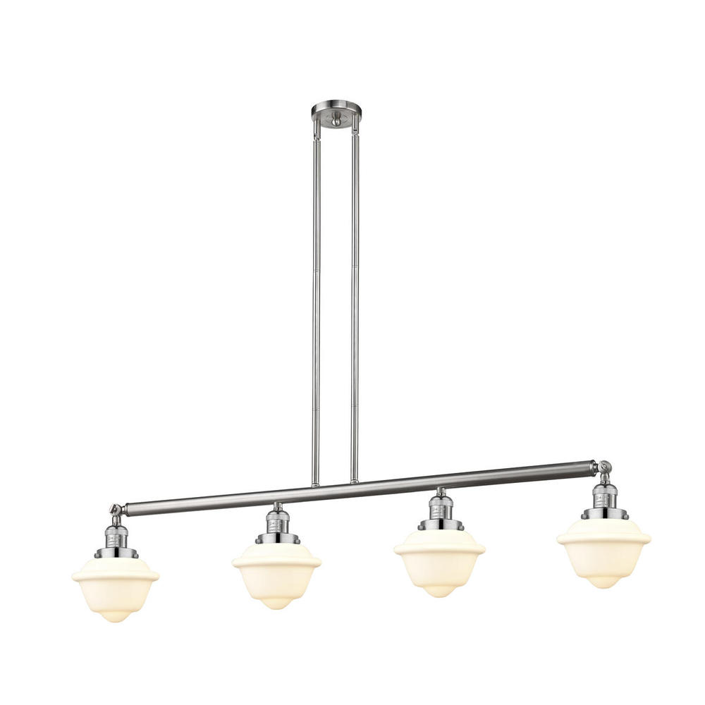 Oxford - 4 Light - 52 inch - Brushed Satin Nickel - Stem Hung - Island Light