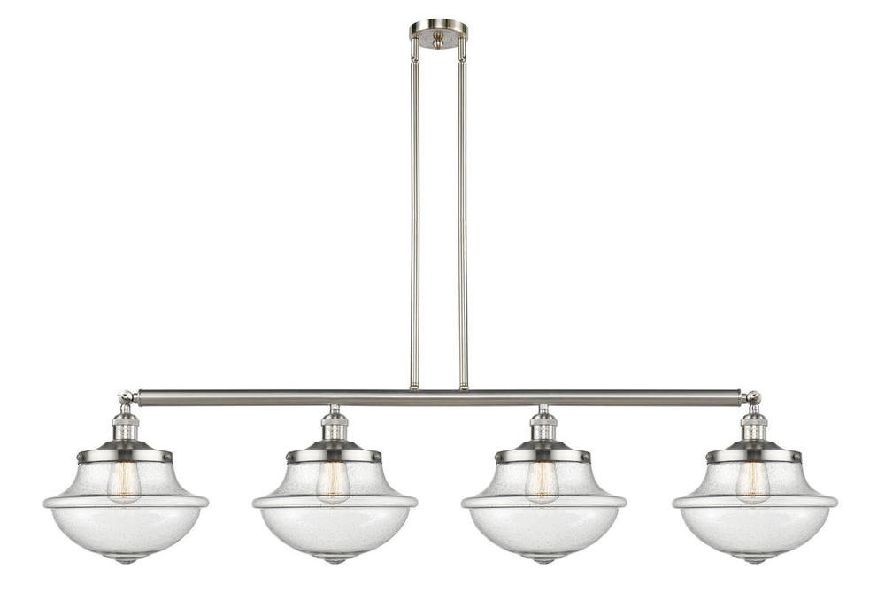 Oxford - 4 Light - 54 inch - Brushed Satin Nickel - Stem Hung - Island Light