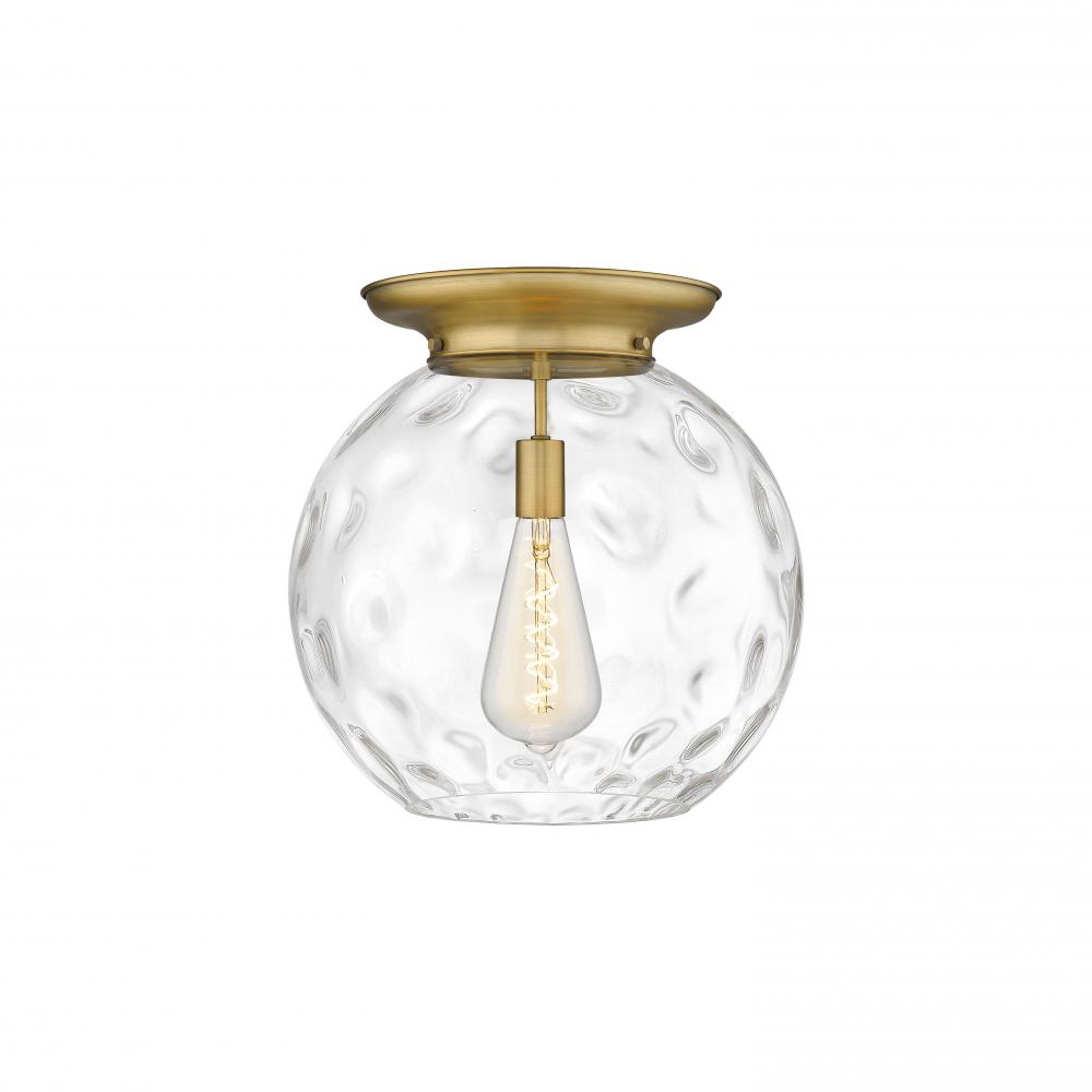 Athens Water Glass - 1 Light - 16 inch - Brushed Brass - Flush Mount