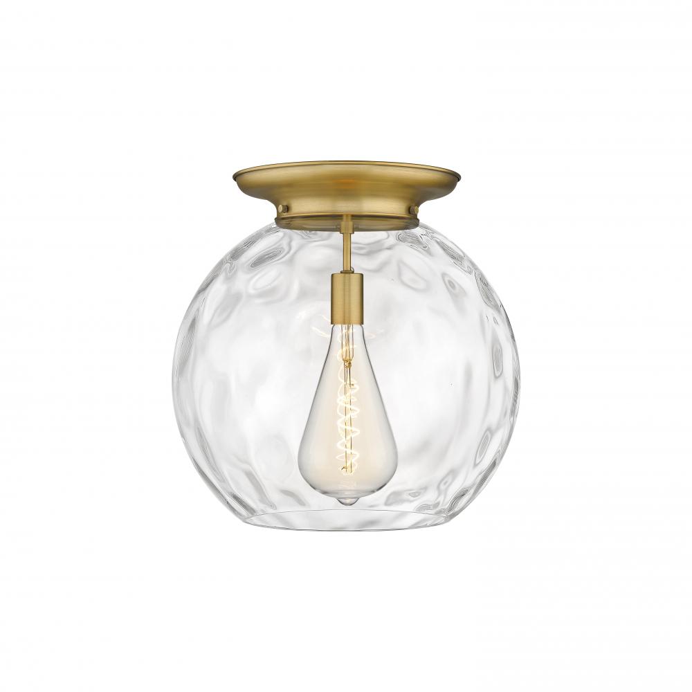 Athens Water Glass - 1 Light - 18 inch - Brushed Brass - Flush Mount