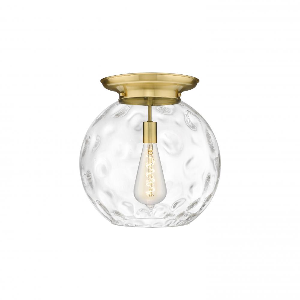 Athens Water Glass - 1 Light - 16 inch - Satin Gold - Flush Mount