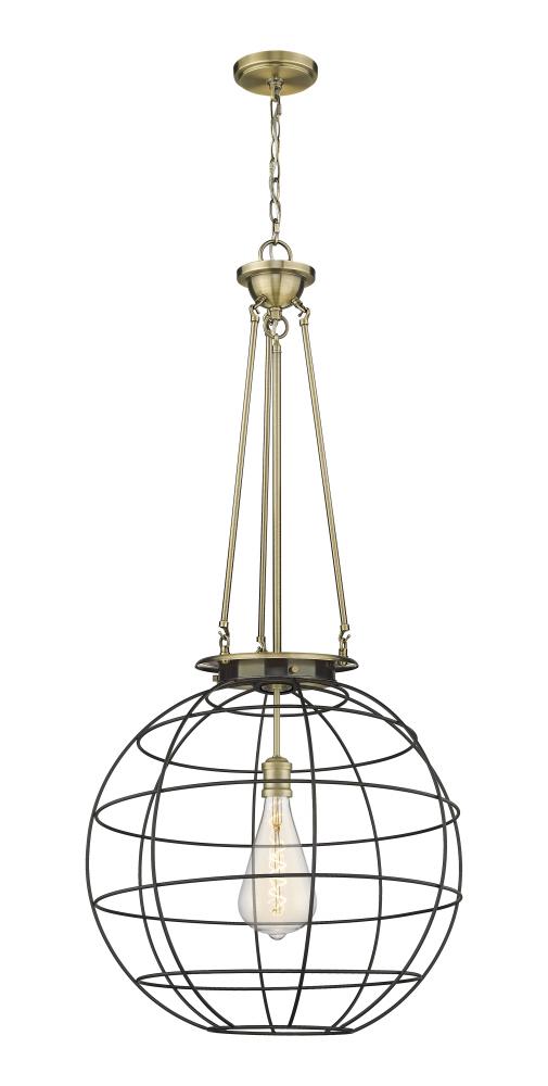 Lake Placid - 1 Light - 22 inch - Antique Brass - Chain Hung - Pendant