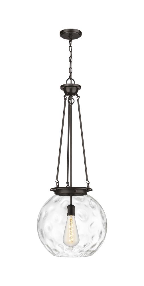Athens Water Glass - 1 Light - 16 inch - Oil Rubbed Bronze - Chain Hung - Pendant