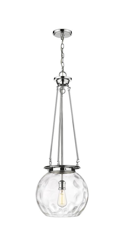 Athens Water Glass - 1 Light - 13 inch - Polished Chrome - Chain Hung - Pendant