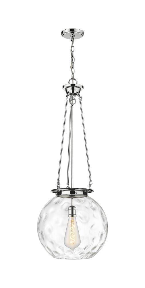 Athens Water Glass - 1 Light - 16 inch - Polished Chrome - Chain Hung - Pendant