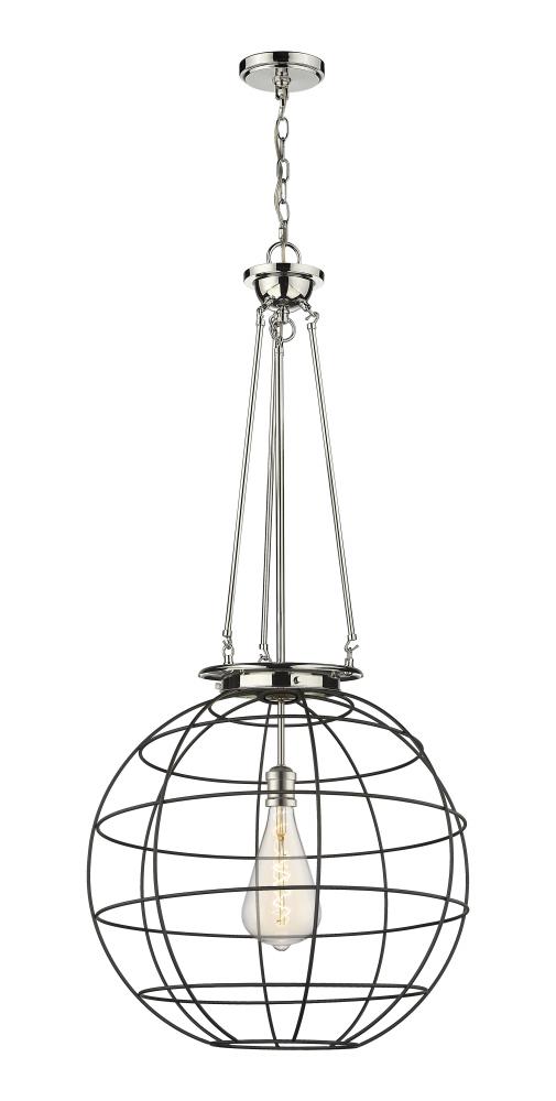 Lake Placid - 1 Light - 22 inch - Polished Nickel - Chain Hung - Pendant