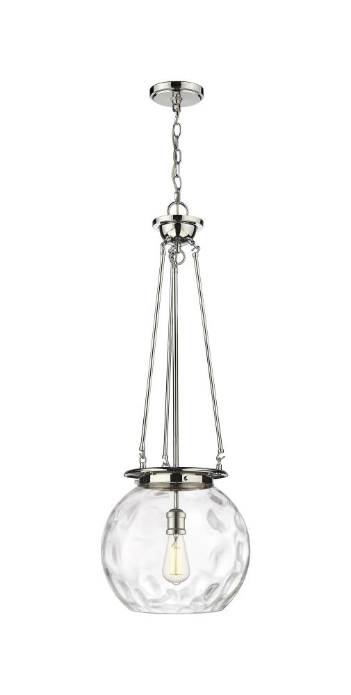 Athens Water Glass - 1 Light - 13 inch - Polished Nickel - Chain Hung - Pendant