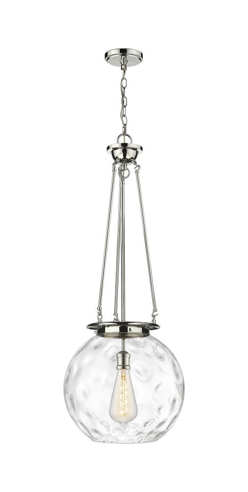 Athens Water Glass - 1 Light - 16 inch - Polished Nickel - Chain Hung - Pendant