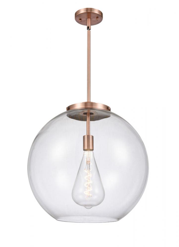 Athens - 1 Light - 18 inch - Antique Copper - Cord hung - Pendant