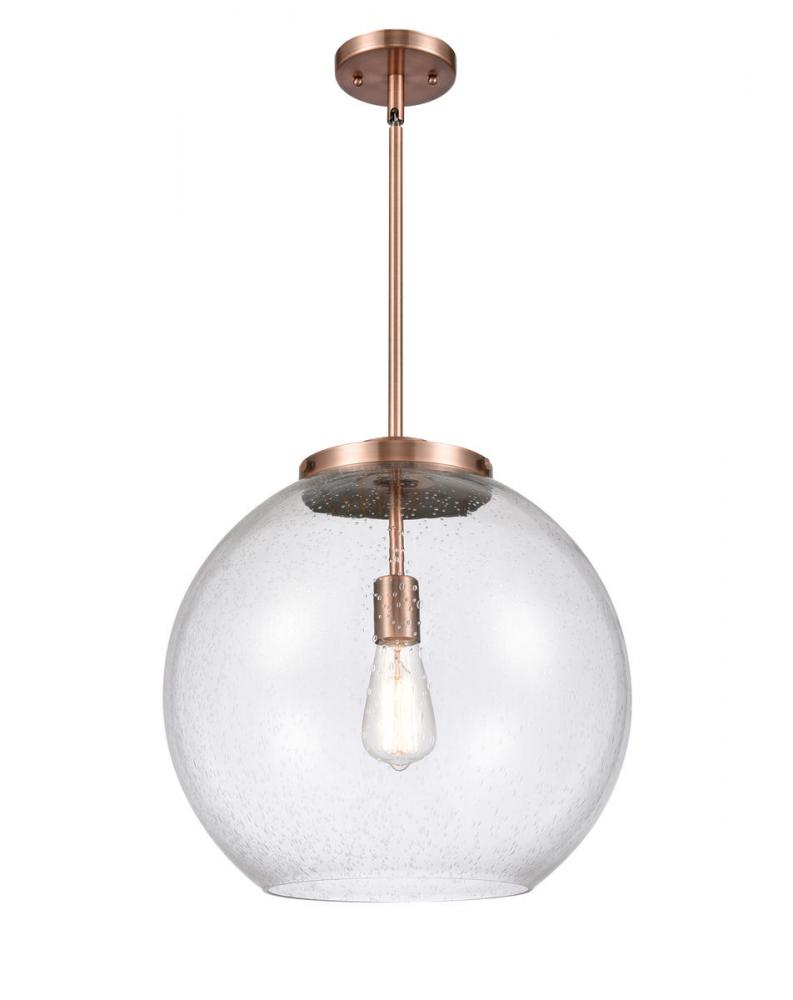 Athens - 1 Light - 16 inch - Antique Copper - Cord hung - Pendant