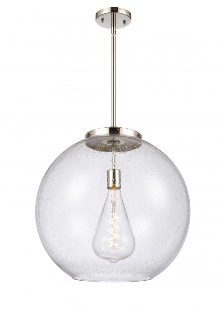 Athens - 1 Light - 18 inch - Polished Nickel - Cord hung - Pendant