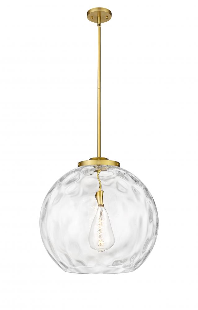 Athens Water Glass - 1 Light - 18 inch - Satin Gold - Cord hung - Pendant