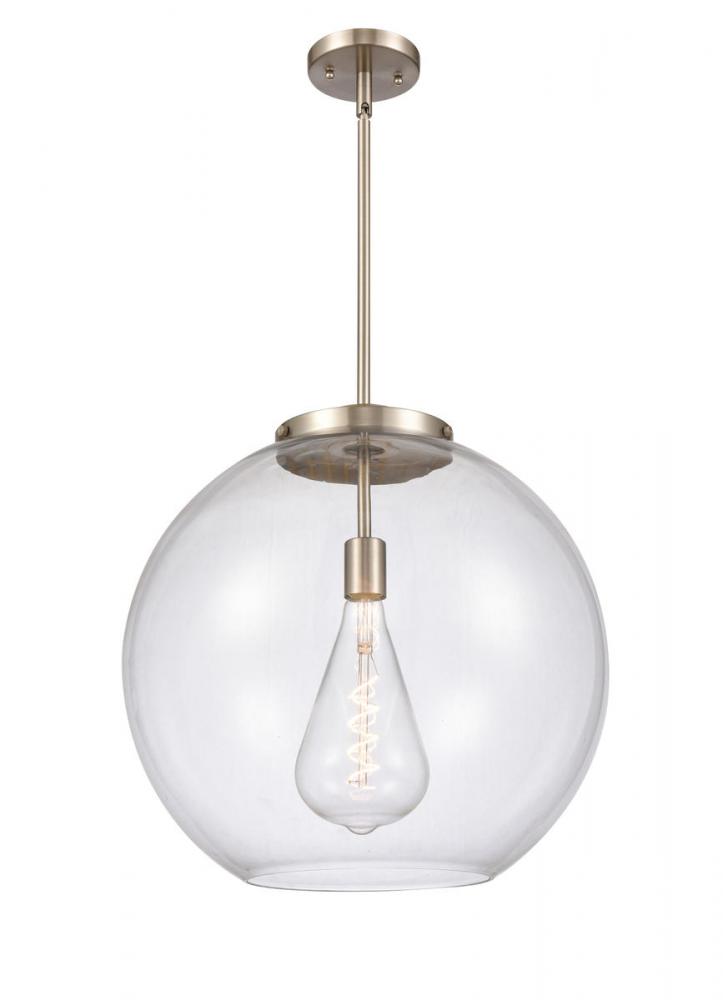 Athens - 1 Light - 18 inch - Brushed Satin Nickel - Cord hung - Pendant